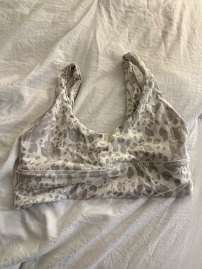 lululemon athletica Neutral Leopard Print Sports Bra - Beige Taupe